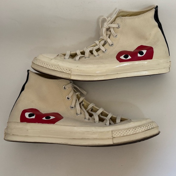 Converse x Comme des Garçons PLAY Chuck 70 High-Top Sneakers, Men’s Size 12 - Picture 4 of 13